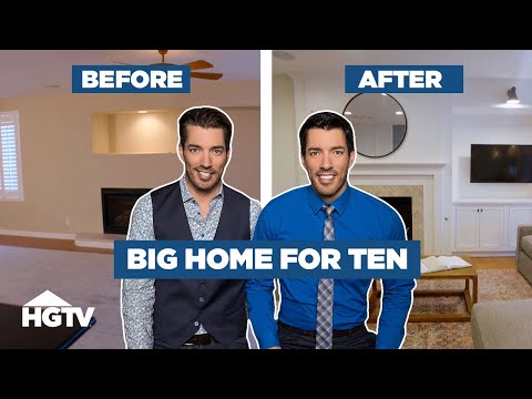 Functional House for a Family of Ten - Full Episode Recap | Property Brothers | HGTV