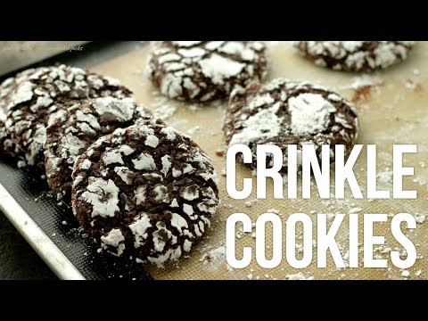 Fudgy Chocolate Crinkle Cookies!! How to Make Crinkles Recipe