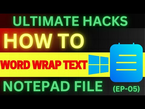 ✅ How to Use Word Wrap in Notepad Like a Pro | Step by Step Guide in Windows 11
