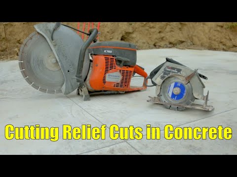 Garage Build #17 - Cutting Relief Cuts in Concrete