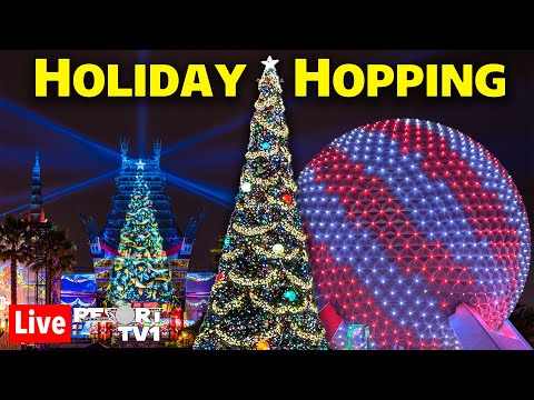 🔴Live: Friday Night Live Holiday Hopping from Hollywood Studios to Epcot - Walt Disney World 2025