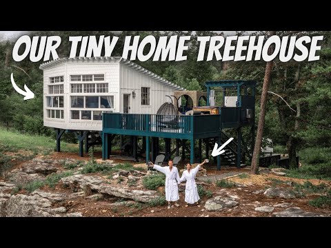 OUR TINY HOME TREEHOUSE GETAWAY (full tour)
