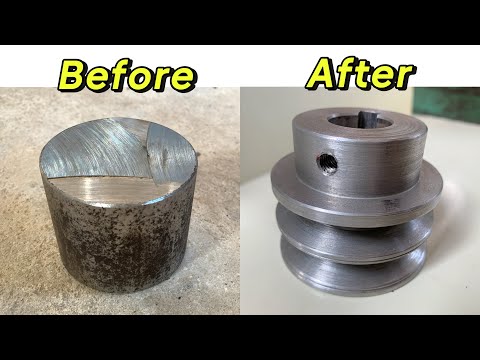 I Built a STEEL V Belt Pulley from Scratch on My Lathe!