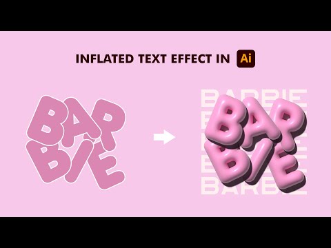 Inflated text effect for beginners | 2D to 3D | Adobe Illustrator Tutorial