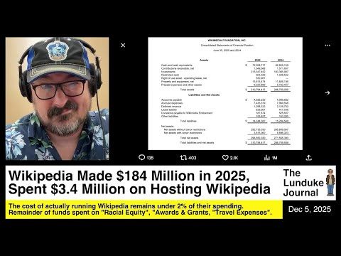 Wikipedia Made $184 Million in 2025, Spent $3.4 Million on Hosting