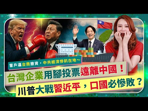 台灣遠離中國發大財$💰【川普大戰習近平中共必敗？】不只台商，微軟蘋果IBM戴爾HP全面要求供應商逃離口國？美國關稅戰反讓廉價山寨商品瘋狂倒灌其他地區，英國歐洲市場也將開鍘？國際政經204中國仆街137
