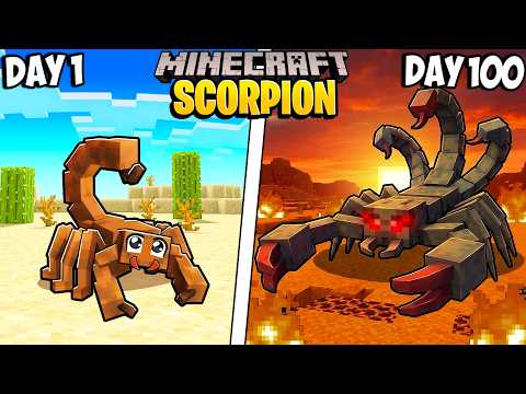 I Survived 100 Days as a SCORPION in Minecraft!