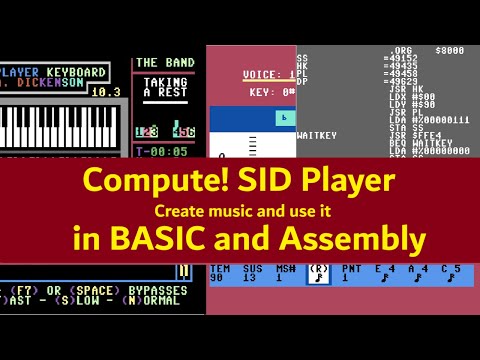 Create music and play it in BASIC or Assembly with the Original SID Player from COMPUTE! on the C64