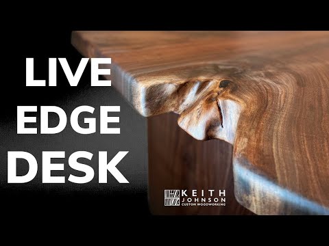 The client wanted a 100lb. slab for a walnut desk.