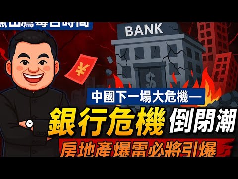 中國的房地產爆雷，僅僅是序幕！真正的連鎖反應，將會是銀行危機！當房貸斷供、壞帳爆炸、資金斷流，銀行倒閉潮或許不可避免。翟山鷹提醒：這場危機不僅將摧毀金融體系，更會直接衝擊每一個普通百姓的存款與生活！