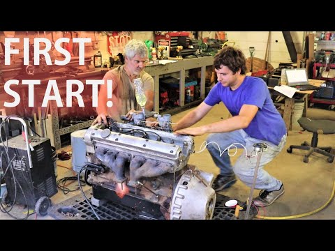Junkyard Engine Rebuild First Start! | Homemade Boat-tail Speedster Pt. 58