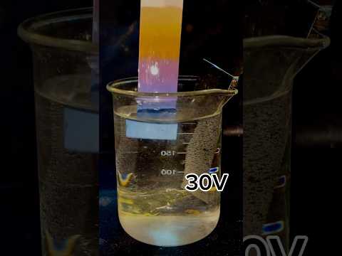 Anodizing titanium is crazy #experiment #metallurgy #metalworking #chemistry #science #physics