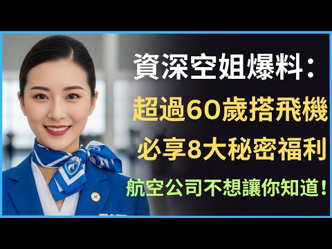 60歲後坐飛機，別再白花冤枉錢！航空公司絕不主動說的8大隱藏福利，光第1條就能省上千元！#搭飛機 #老人福利 #旅遊攻略, #SeniorTravel,  #AirlineTips,