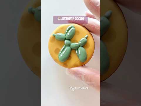 🎂Easy birthday cookie decorating with royal icing #cookiedecorating #satisfying