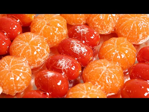 [최초공개] 왕가탕후루보다 얇게? 설탕도 적게 쓰고 냉장보관까지? 이것만 준비하세요 탕후루 만들기 끝판왕 Thin and crispy Tanghulu recipe