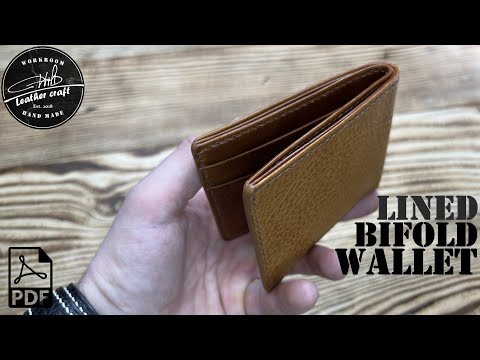 Making a Lined Bi-fold wallet from vegetable tanned leather by #wildleathercraft. Free pattern PDF.