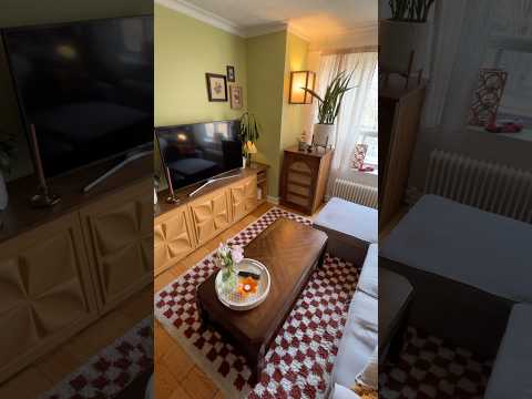 colorful boho living room makeover🤩 #interiordesign