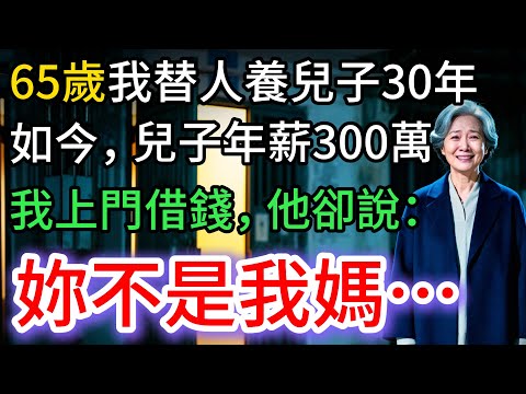我65歲，替人養兒30年，那天，我上門向兒子借錢，他卻說：一塊錢也不給妳…