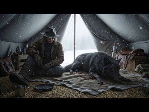 Coincée en tempête, la femme des montagnes partage une tente avec un loup… À l’aube, tout bascule