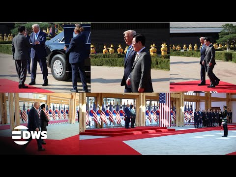 FULL GRAND WELCOME: President Trump Arrives in Seoul, Greeted by South Korea’s President Lee | AC1E