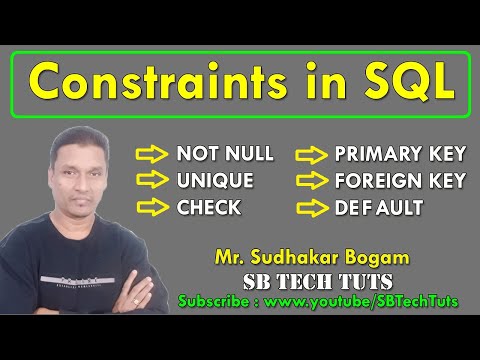 Constraints in SQL | SQL Integrity Constraints | Types of Constraints in SQL | DBMS | Telugu