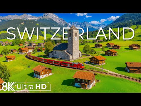Switzerland 8K | Snowy Peaks, Glacial Lakes & Peaceful Winter Harmony | Nature’s Wonder