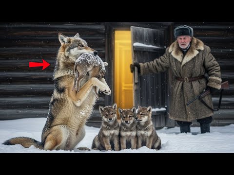 Волчица хромает к дому старика со свёртком — но узнав, что внутри, его сердце дрогнуло