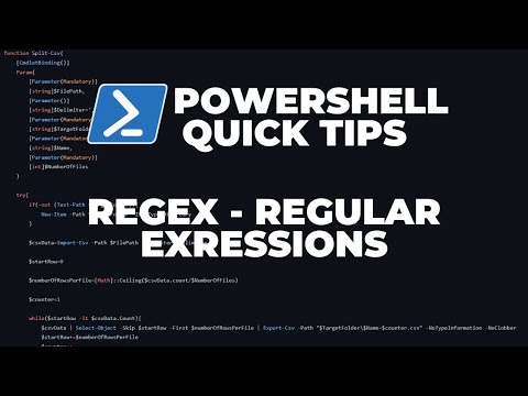 PowerShell Quick Tips : RegEx Regular Expressions