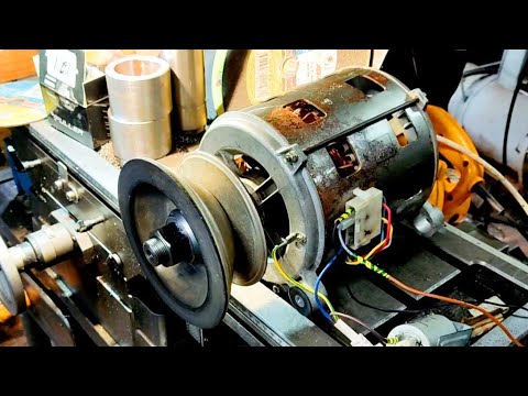 Наждак из двухскоростного мотора от стиралки или как сделать переходной фланец для абразивного круга