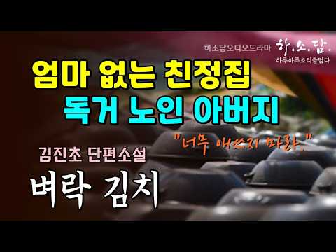 평생 자기밖에 모르던 아버지, 그 아버지살이하는 딸 이야기.  [벼락 김치 –김진초 단편소설] #하소담오디오북 | 책읽어주는여자 오디오북