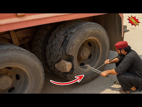 Truck Tyre Burst Emergency Fix | Roadside Repair by Skilled Mechanic
