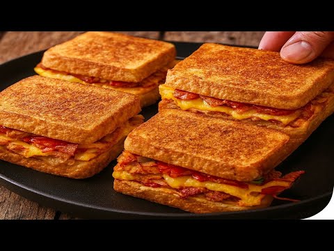 You've never had such a delicious breakfast - crispy toast with egg and cheese in just 5 minutes!