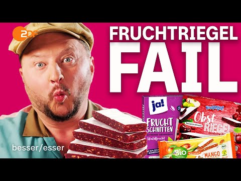 Fantasie Früchte: Sebastian nimmt getrocknete Fruchtriegel auseinander