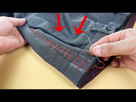 今天才知道，裤子裤腰大了，只要动一动这个位置就搞定，收小无痕迹，简单又实用