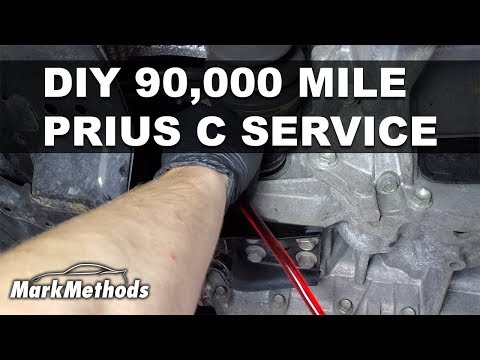 Prius C Oil Change and 90,000 mile service DIY