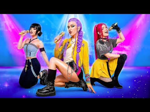 KPop Demon Hunters Rumi Glow-up in eine Brühmtheit! Huntrix MakeOver!