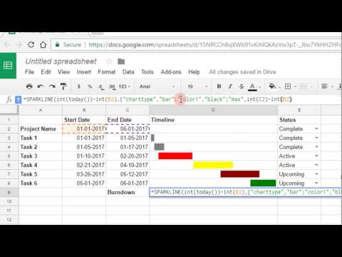 Creating a Gantt Chart in Google Sheets