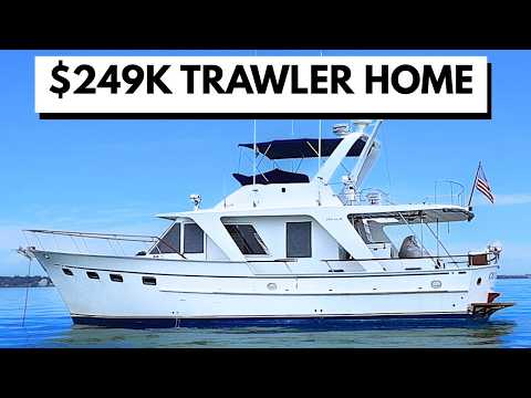 BETTER THAN A HOUSE? $249K 1987 DeFever 48 Tri-Cabin Liveaboard Yacht Tour