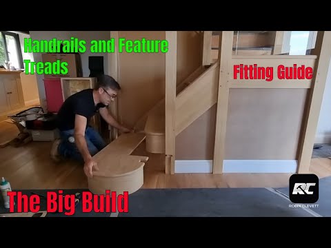 The Big Build staircase feature tread and handrails