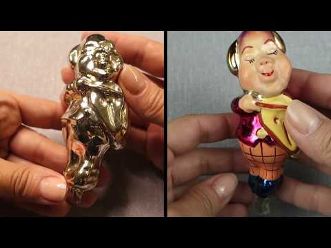 Restoration of vintage glass chistmas decoration / Professor Pear from Chipollino tale