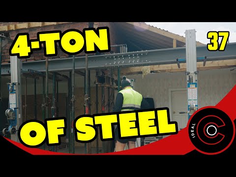 installing steel beams on an double storey extension.