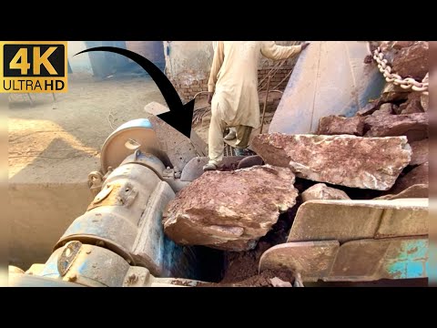 Big Rock Jaw Crusher Machine in Action | Powerful Stone Crushing ASMR Sounds