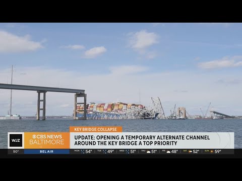 Temporary channels to Port of Baltimore planned around Key Bridge collapse site
