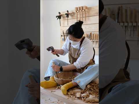 Thousands of carvings for a bowl, and my mom says just get a plastic one! 😂 #woodworking #diycrafts