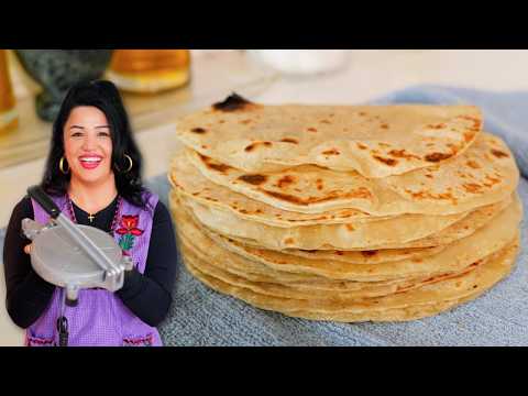 QUICK FLOUR TORTILLAS without having to ROLL OR REST Them EVER AGAIN!! (4 Ingredient - Taco Size )