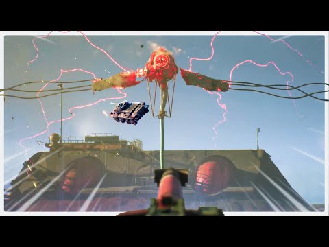 Battling the Gravity Ripping Monolith Boss in Tankhead