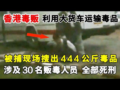 香港特大贩毒案，香港毒贩利用大货车运输毒品进入广州，在酒店休息时被抓，当场搜出444公斤毒品，涉及30名贩毒人员，全部死刑！#案件纪实#贩毒【警视】