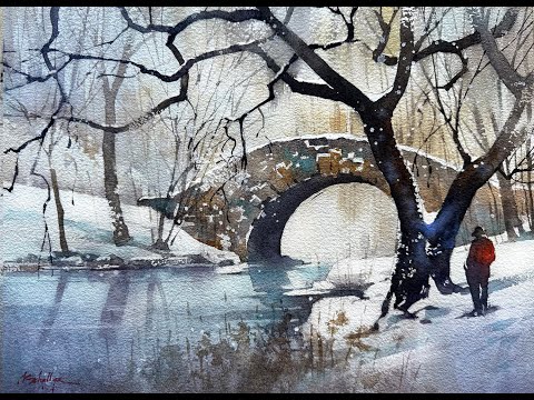 Gapstow Bridge - Central Park #watercolortutorial #paintingtutorial #artistsupport