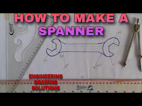 HOW TO DRAW A SPANNER | ENGINEERING DRAWING SOLUTIONS