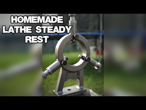 Homemade Lathe steady rest (for a 100+ years old lathe) (using only a lathe)